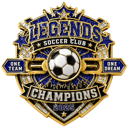 soccer trading pin legends champions 2025 custom design