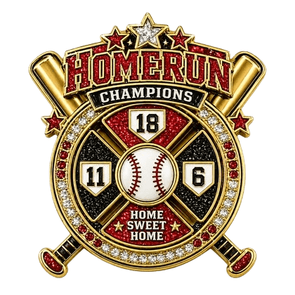 baseball trading pin homerun champions custom design
