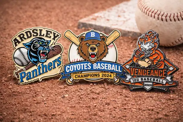custom baseball trading pins for teams and tournaments