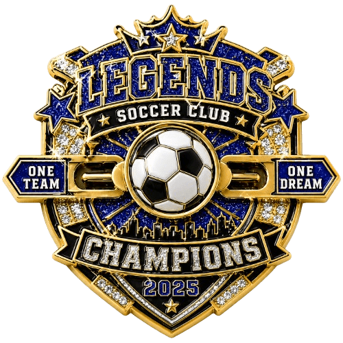 soccer trading pin legends champions 2025 custom design