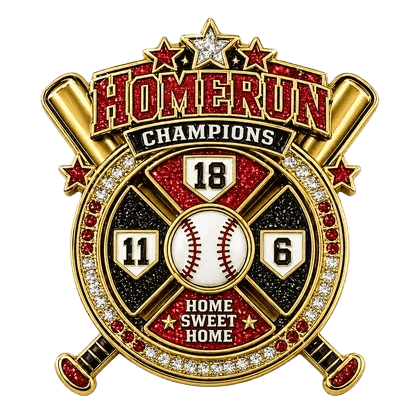 baseball trading pin homerun champions custom design