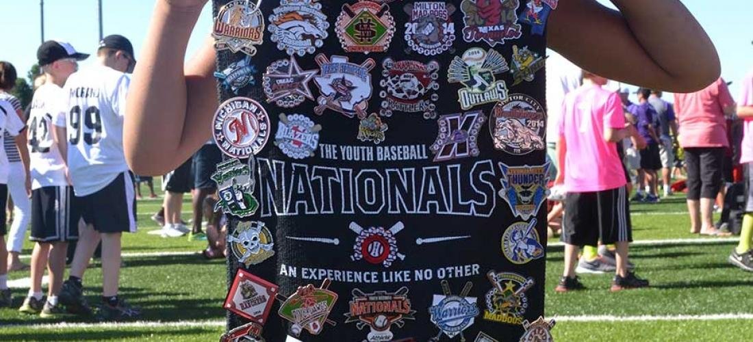 Softball trading on ground